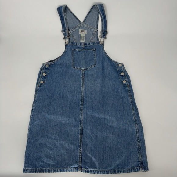 Faded Glory Dresses & Skirts - VTG 90s Y2K Denim Bib Overall Dress Jumper Midi Utility Women's Size Large